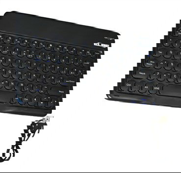 Elbe TE-102-BT Teclado Bluetooth Slim Negro Batería Recargable Compatible Windows iOS Android Smart TV