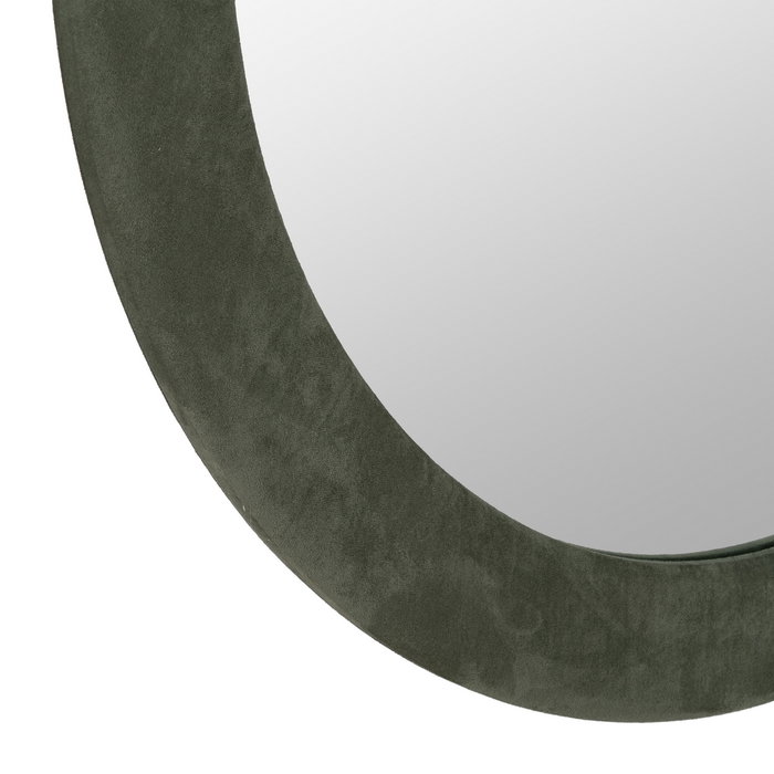 Espejo Redondo Verde Mdf-Tejido 100 X 4 X 100 cm