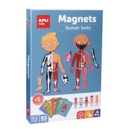 Apli Kids Juego Magnético El Cuerpo Humano 18531 Educativo con 63 Imanes y Escenario Extraíble para Aprender Anatomía +5 Años