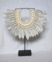 DKD Home Decor Decoración de Pluma y Conchas Beige