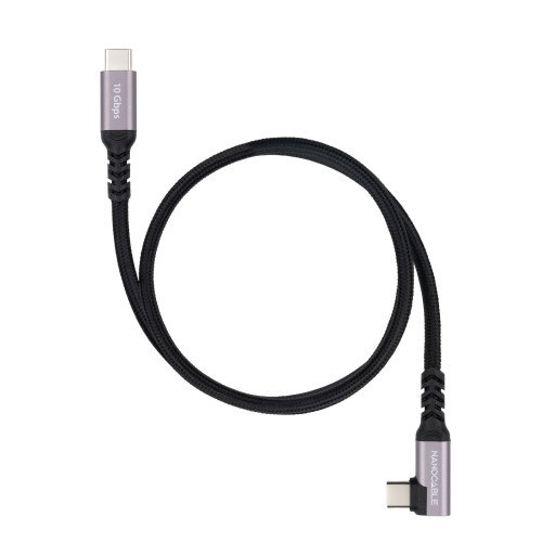 Nanocable Cable USB-C Acodado 3.2 Gen2 100W 2m Negro Nanocable Cable USB-C Acodado 3.2 Gen2 100W 2m Negro