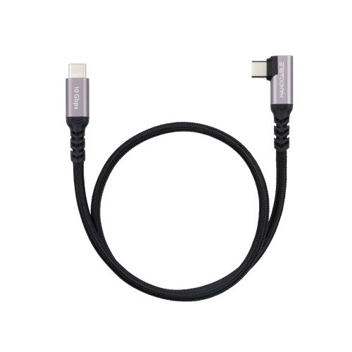 Nanocable Cable USB-C Acodado 3.2 Gen2 100W 2m Negro Nanocable Cable USB-C Acodado 3.2 Gen2 100W 2m Negro