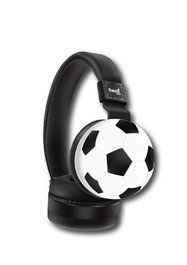 SAMI Auriculares Deportivos Soccer Cadete BT Blanco y Negro con Bluetooth, Auxiliar y Microfono