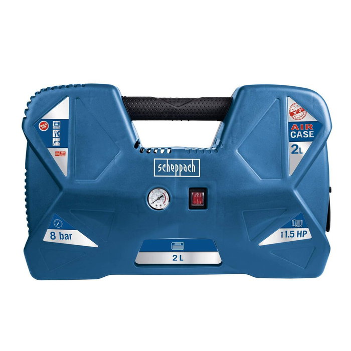 Scheppach AIR CASE Compresor portátil 2L 1100W 8 bares
