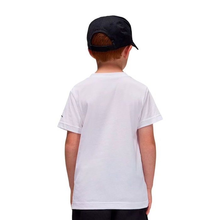 Camiseta de Manga Corta Infantil Jordan Mj Wordmark Emb Crew Blanco S