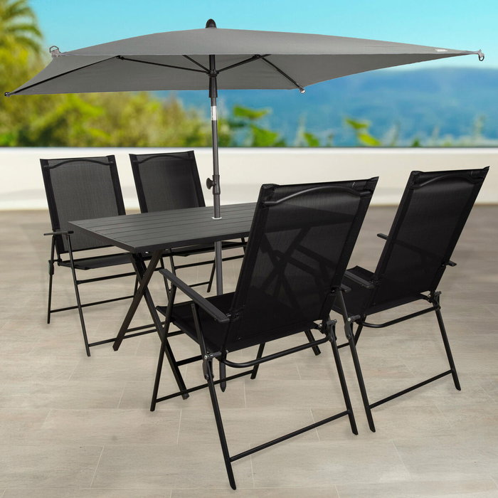 Sombrilla Aktive Gris 175 x 240 x 175 cm