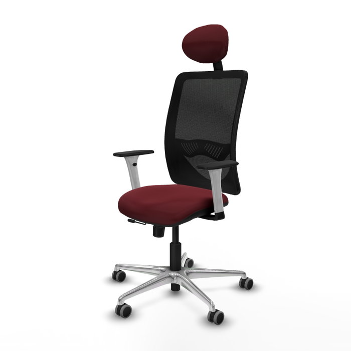 PIQUERAS Y CRESPO Silla de oficina Zulema con mecanismo Sincro/Traslack, Granate y Negro PIQUERAS Y CRESPO Silla de oficina Zulema con mecanismo Sincro/Traslack, Granate y Negro