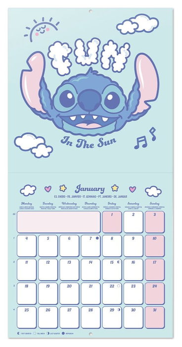 Grupo Erik Disney Stitch Calendario de pared 2027 30 x 30 cm