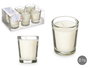 ACORDE Set 6 Velas en Vaso de Vidrio Aroma Algodón Blanco 16x11x6.5 cm (Set de 12)