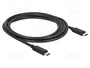 DeLOCK Cable Thunderbolt™ 3 a USB-C 2 m 20 Gb/s Negro