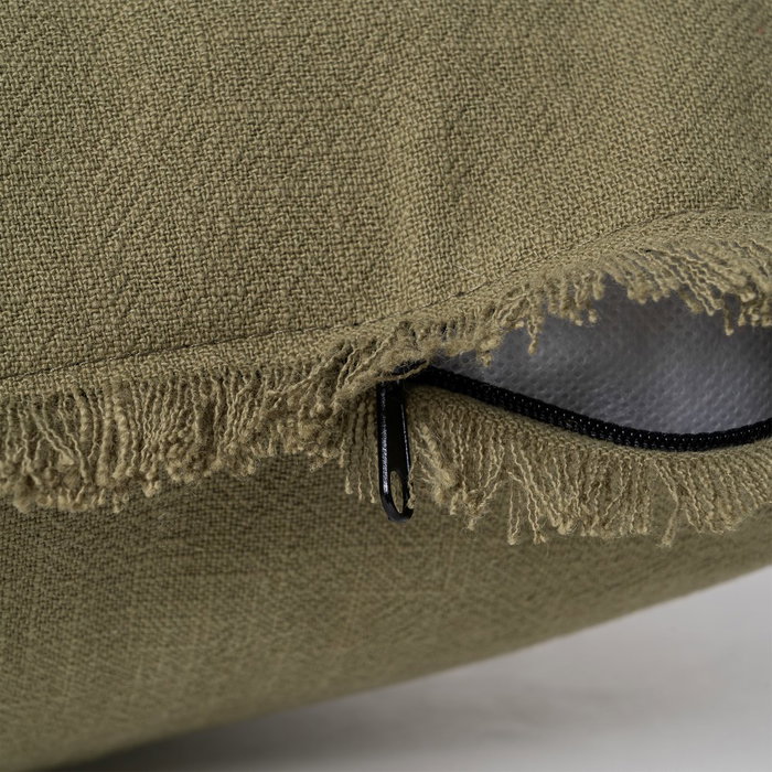 Cojín Verde 70% Algodón / 30% Lino 40 X 40 cm (Set de 2)