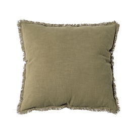 Cojín Verde 70% Algodón / 30% Lino 40 X 40 cm (Set de 2)