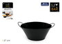 Inde Cubo Metal Ovalado Asa Metal Negro Black 20 cm x 14.6 cm x 36 cm My Bar (12 Unidades)
