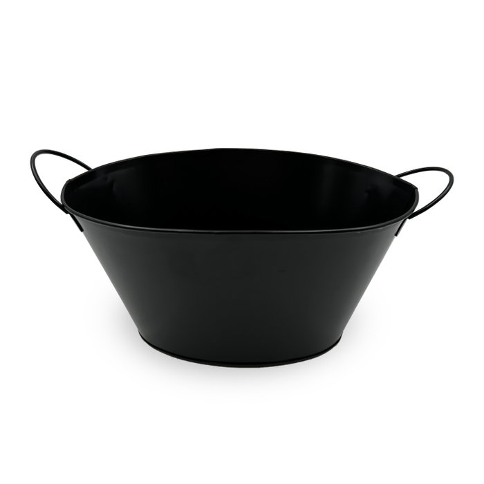 Inde Cubo Metal Ovalado Asa Metal Negro Black 20 cm x 14.6 cm x 36 cm My Bar (12 Unidades) Inde Cubo Metal Ovalado Asa Metal Negro Black 20 cm x 14.6 cm x 36 cm My Bar (12 Unidades)
