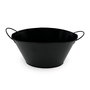 Inde Cubo Metal Ovalado Asa Metal Negro Black 20 cm x 14.6 cm x 36 cm My Bar (12 Unidades)