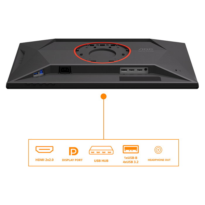 AOC 25G4KUR Monitor Gaming 24,5 pulgadas Full HD Fast IPS 420Hz (OC) el color Negro, Rojo AOC 25G4KUR Monitor Gaming 24,5 pulgadas Full HD Fast IPS 420Hz (OC) el color Negro, Rojo