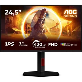 AOC Monitor Gaming 24,5" FHD 420 Hz (OC) IPS 0,3 ms Altura Ajustable 25G4KUR