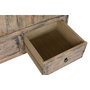 DKD Home Decor Armario de Olmo Macizo Azul Petróleo con 2 Puertas y 2 Cajones