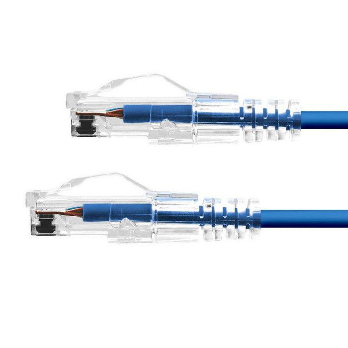 ProXtend - Cable Ethernet CAT6 U/UTP 5m Ultra Delgado LSZH Azul, Conector Chapado en Oro 50 Micras, Cobre Puro, Compatible con PoE++