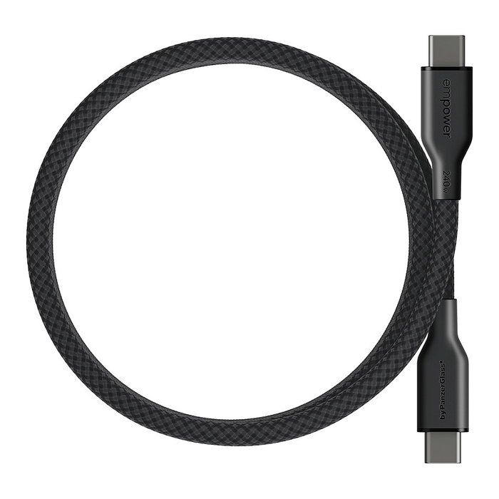 PanzerGlass empower™ Magnetic Cable USB-C to USB-C 240W 1.5m, USB 2.0, Transparente, 100% Poliéster Reciclado