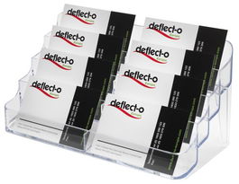 Portatarjetas Sobremesa Deflect-O 8 Compartimentos Horizontal Cristal