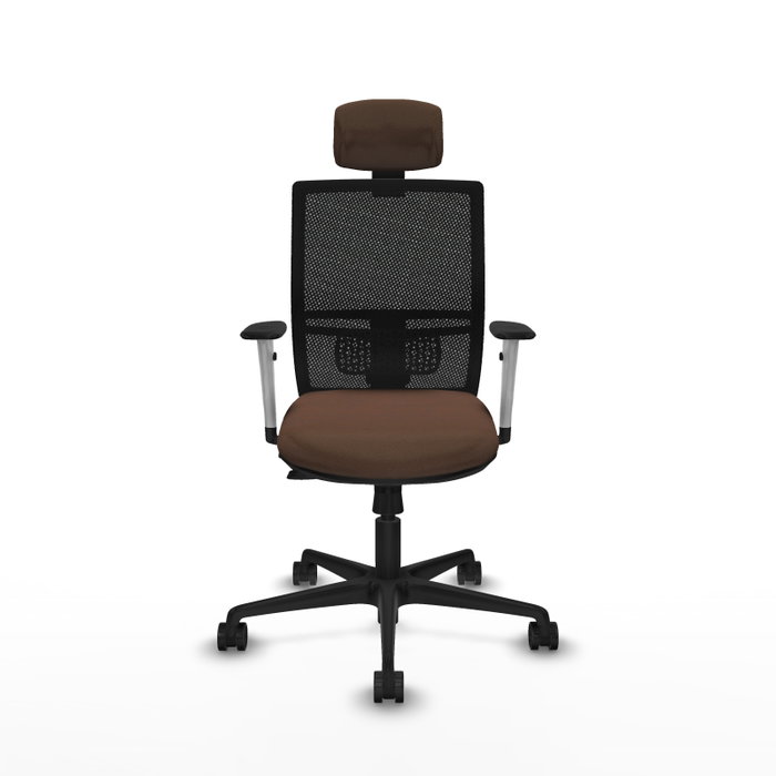 PIQUERAS Y CRESPO Silla de oficina Yunquera con mecanismo Sincro/Traslack Marrón oscuro y Negro PIQUERAS Y CRESPO Silla de oficina Yunquera con mecanismo Sincro/Traslack Marrón oscuro y Negro