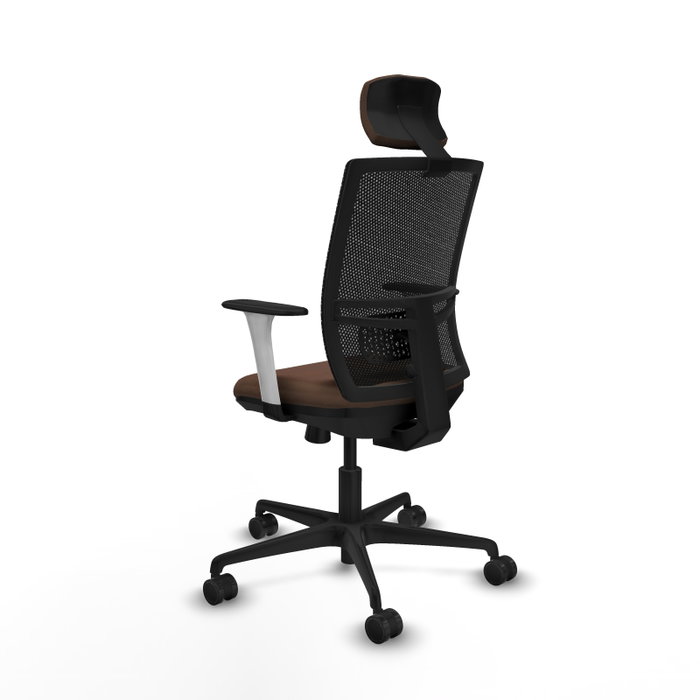 PIQUERAS Y CRESPO Silla de oficina Yunquera con mecanismo Sincro/Traslack Marrón oscuro y Negro PIQUERAS Y CRESPO Silla de oficina Yunquera con mecanismo Sincro/Traslack Marrón oscuro y Negro