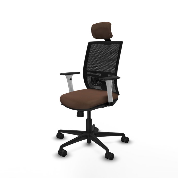 PIQUERAS Y CRESPO Silla de oficina Yunquera con mecanismo Sincro/Traslack Marrón oscuro y Negro PIQUERAS Y CRESPO Silla de oficina Yunquera con mecanismo Sincro/Traslack Marrón oscuro y Negro
