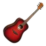 LAG Guitarra Acústica Dreadnought Edición Limitada Red Burst