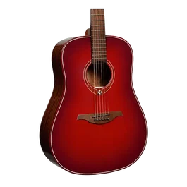 LAG Guitarra Acústica Dreadnought Edición Limitada Red Burst