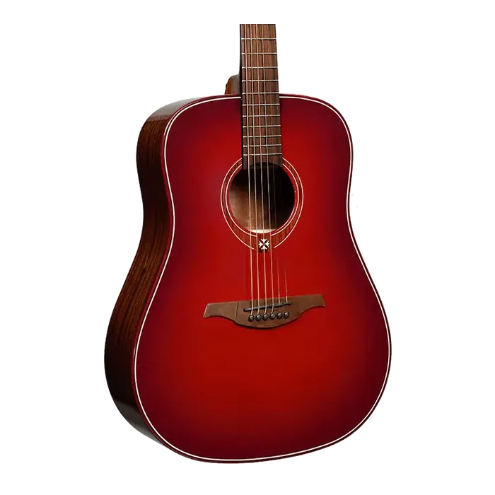 LAG Guitarra Acústica Dreadnought Edición Limitada Red Burst LAG Guitarra Acústica Dreadnought Edición Limitada Red Burst
