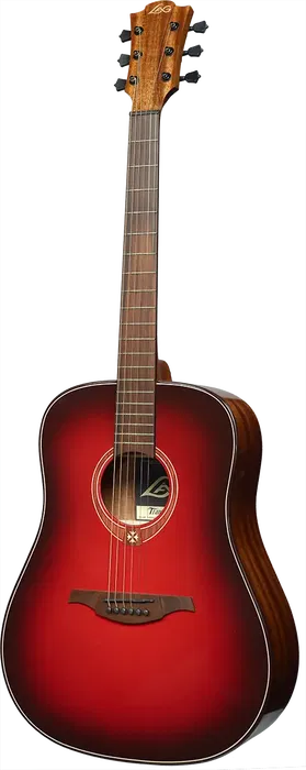 LAG Guitarra Acústica Dreadnought Edición Limitada Red Burst LAG Guitarra Acústica Dreadnought Edición Limitada Red Burst