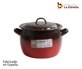 La Estrella Olla Abombada con Tapa Fuego 18 cm - 4L (Pack de 4 Unidades)