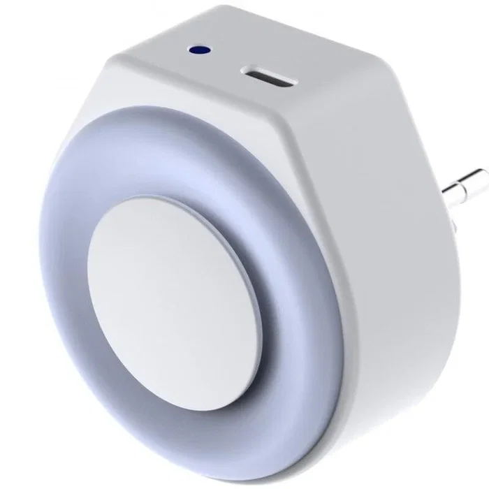 Muvit Luz de Noche con Sensor y Puerto USB-C 15W Blanco MIONLI001 Muvit Luz de Noche con Sensor y Puerto USB-C 15W Blanco MIONLI001