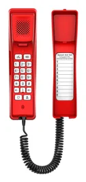 Fanvil H2U-R Teléfono IP Rojo 2 Líneas - Terminal SIP con soporte PoE, para escritorio o pared, conexión por cable