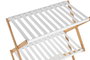 DKD Home Decor Estanteria Blanco Natural Bambu 50.5 x 89.5 x 29 cm (2 Unidades)