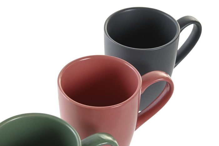 DKD Home Decor Set de 6 tazas Lianfeng 21 de gres y rubberwood, verde DKD Home Decor Set de 6 tazas Lianfeng 21 de gres y rubberwood, verde