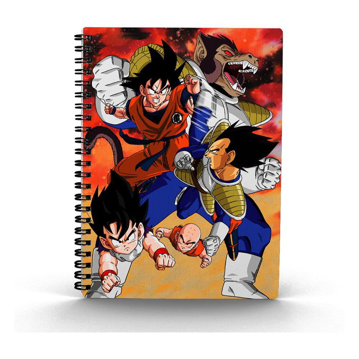Sd Toys Libreta Efecto 3D Goku vs Vegeta Dragon Ball Z
