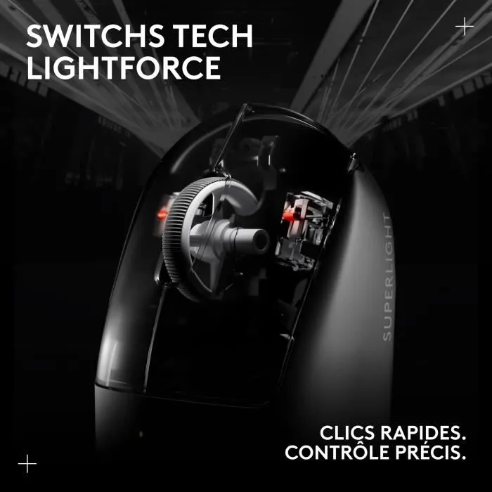 Logitech G Pro X Superlight 2 LS Ratón Gaming 910-006798 - Rojo, Ligero, Sensor HERO 25K, Wireless, Batería Larga Duración