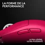 Logitech G Pro X Superlight 2 LS Ratón Gaming 910-006798 - Rojo, Ligero, Sensor HERO 25K, Wireless, Batería Larga Duración