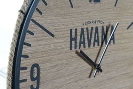 DKD Home Decor Reloj de Pared Retro Industrial Loft Natural Negro 63 x 39.5 x 4 cm (2 Unidades)