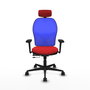 PIQUERAS Y CRESPO Silla de oficina Jorquera Rojo/Azul