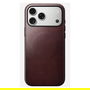 Nomad Modern Leather Case para Apple iPhone 17 Pro Max - Funda de Cuero Chromexcel Borgoña, Compatible con MagSafe, Protección hasta 2.4m