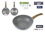Inde Sartén Wok de Aluminio Forjado con Mango de Acero Antiadherente Quttin, 28 cm (6 Unidades)