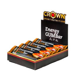 CROWN SPORT NUTRITION Energy Gum Bar Cacahuete Salado 12 x 30 g