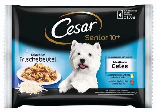 Mars Cesar Multipack Pouch Senior para Perros Adultos 13 * 4 * 100 gr Mars Cesar Multipack Pouch Senior para Perros Adultos 13 * 4 * 100 gr