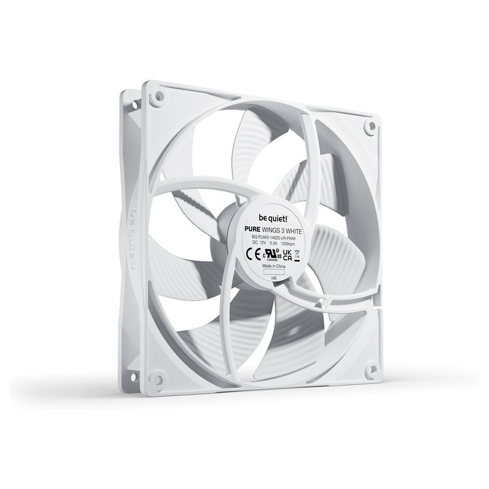 Be Quiet! Pure Wings 3 Ventilador 140mm PWM, Blanco - PURE WINGS 3 PWM 140MM
