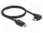DeLOCK Cable DisplayPort 8K 60 Hz 1 m con conector angular 90° derecha, Negro