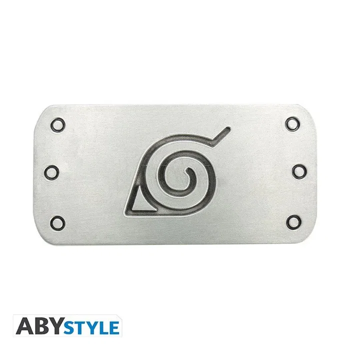 ABYstyle ABYMGN008 - Imanes de Nevera de Naruto Shippuden Konoha, Metal Plateado, 55 x 27 mm, 1 Unidad