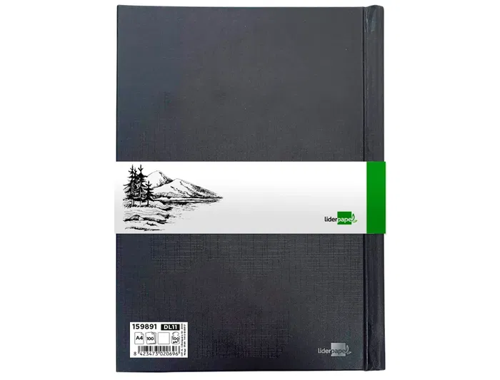 Liderpapel Bloc de Dibujo para Esbozos A4 (210x297 mm) - 100 Hojas de Papel de 100 g/m2 - Encuadernado con Tapa Rígida - Certificado FSC